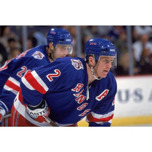 Brian LEETCH #2 New York Rangers 2000s CCM jersey XL blue NHL hockey vintage - Picture 4 of 11